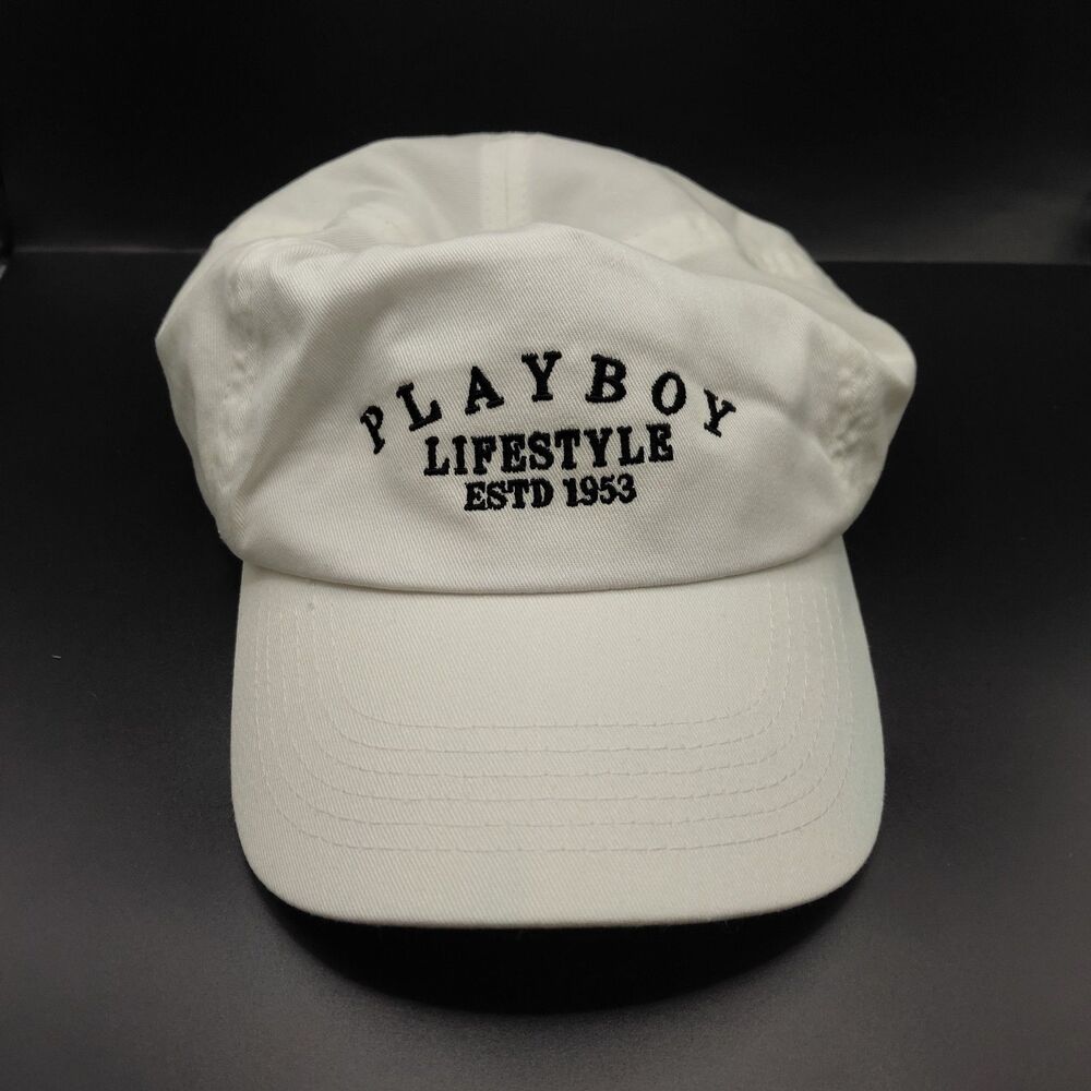 Playboy Lifestyle White Adjustable Cap Misguided